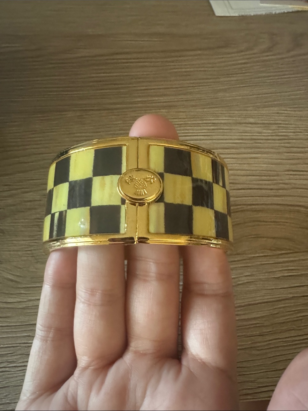 Mackenzie Childs Wide checkered bracelet
